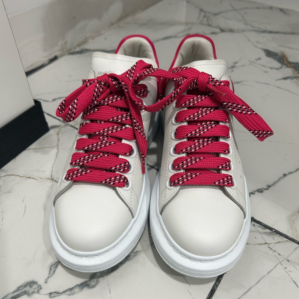 Alexander McQueen White and Pink Women's Sneakers